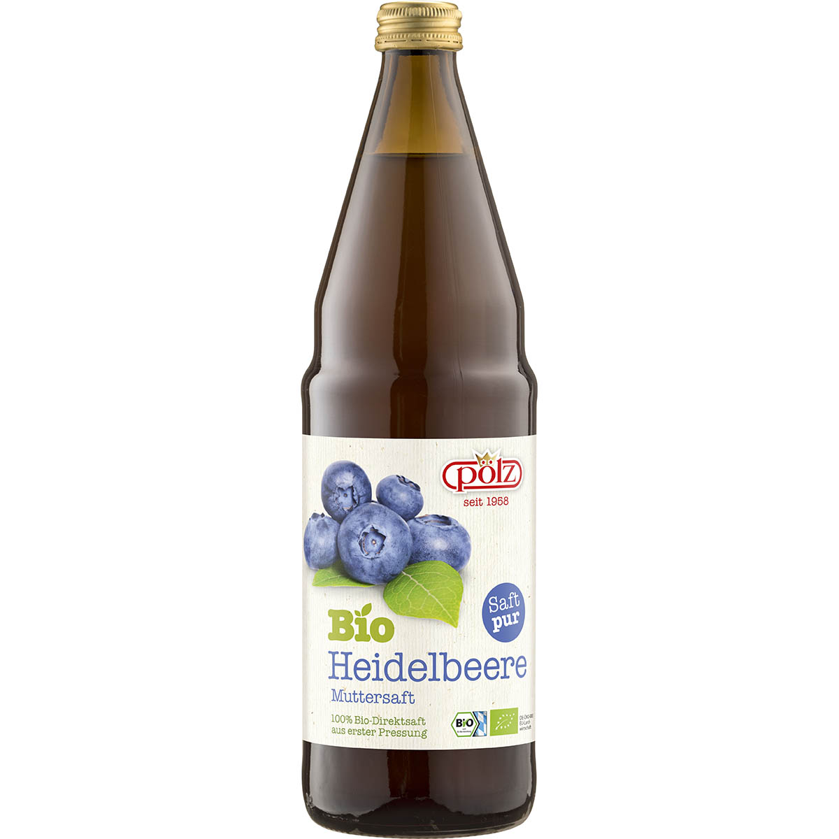 Pölz Bio Heidelbeer Muttersaft 0,75 l